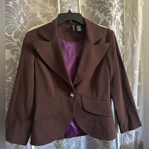 Vintage Mixit Stretch Brown Blazer Jackets Size 6